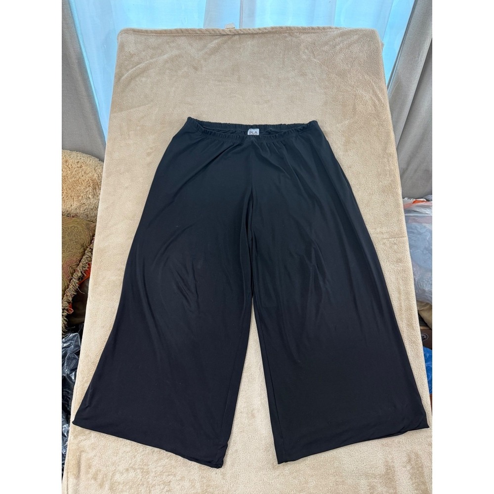 Planet by Lauren G Wide Leg 34 Palazzo‎ Pants Black Spandex Made in USA